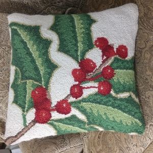 Wool woven throw pillow